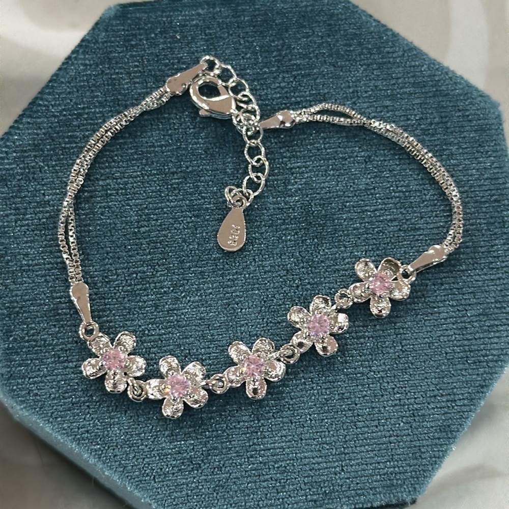 Bracelet cubic zirconia stamped s925